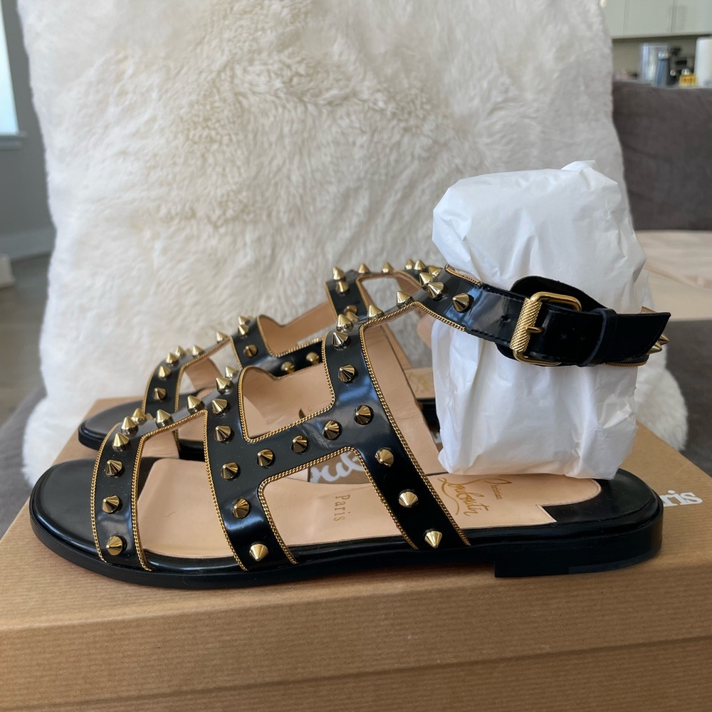 Christian Louboutin Sexystrapi Flat Jazz Calf 36.5 NIB